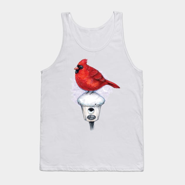 Beautiful Cardinal Bird Tank Top by obillwon